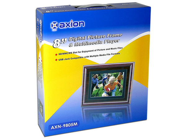 Portarretrato Digital AXION LCD de 8 pulgadas, Reproduce JPEG y MP3. Bocinas Integradas