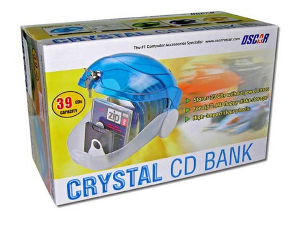 Estuche CRYSTAL CD BANK almacena hasta 39 CDs