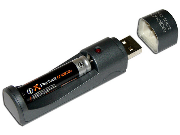 Cargador USB Perfect Choice para 1 batería AAA