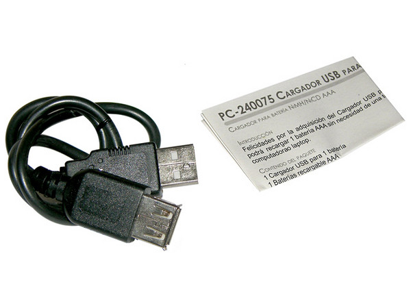 Cargador USB Perfect Choice para 1 batería AAA