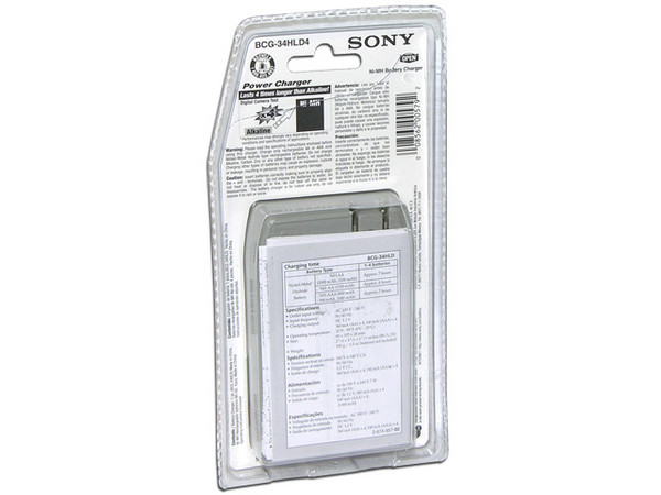 Cargador de baterías Dual 4xAA / 4xAAA Marca Sony, incluye 4 báterias AA