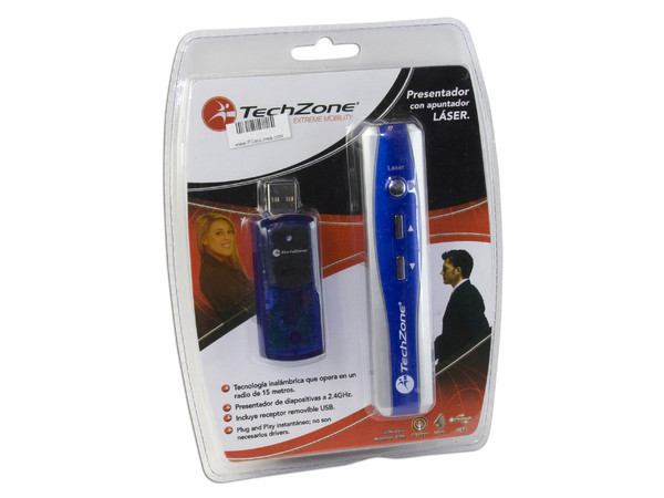 Presentador con apuntador Láser TechZone