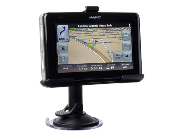 GPS con Pantalla Sensible al Tacto V7 NAV740, Reproduce MP3, Fotos y Videos. Incluye Mapas Precargados de México, Guadalajara y Monterrey