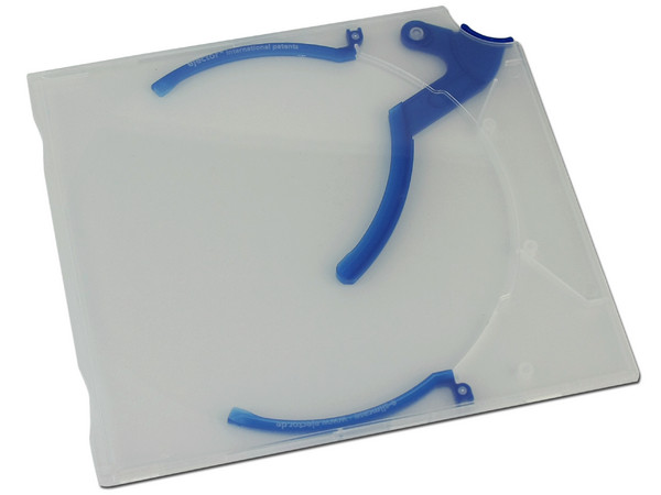 E-Sampler de 10 e-slimcases con e-clip Ejector para almacenar CDs/DVDs. Color Azul