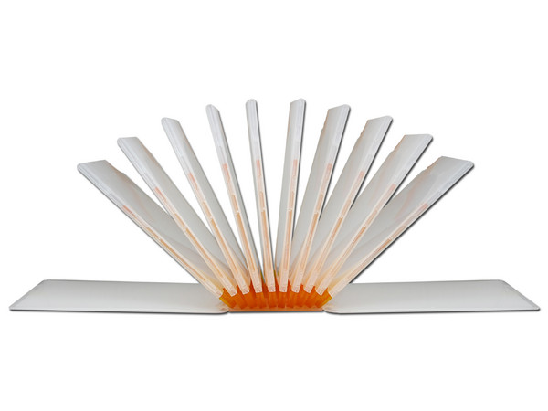 E-Sampler de 10 e-slimcases con e-clip Ejector para almacenar CDs/DVDs. Color Naranja