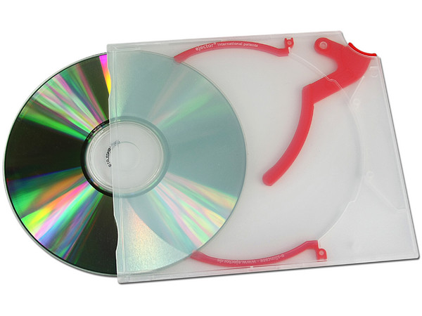 E-Archive de 10 e-slimcases con e-clip Ejector para almacenar CDs/DVDs. Color Rojo