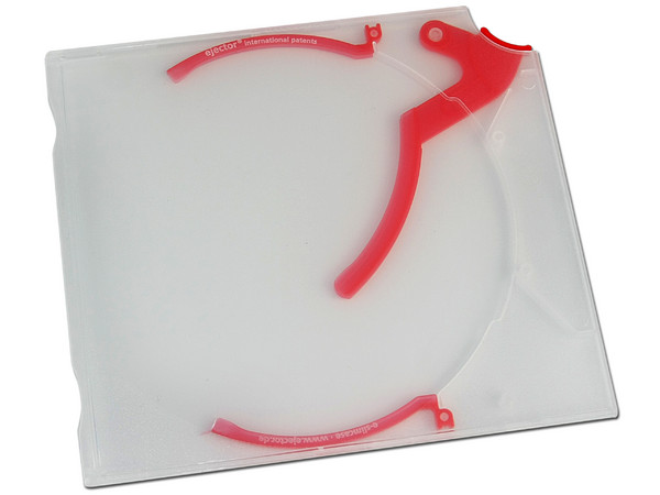 E-Archive de 10 e-slimcases con e-clip Ejector para almacenar CDs/DVDs. Color Rojo