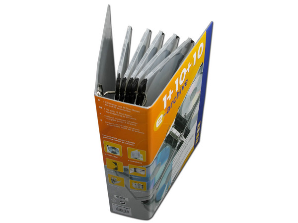 E-Archive de 10 e-slimcases con e-clip Ejector para almacenar CDs/DVDs. Color Negro
