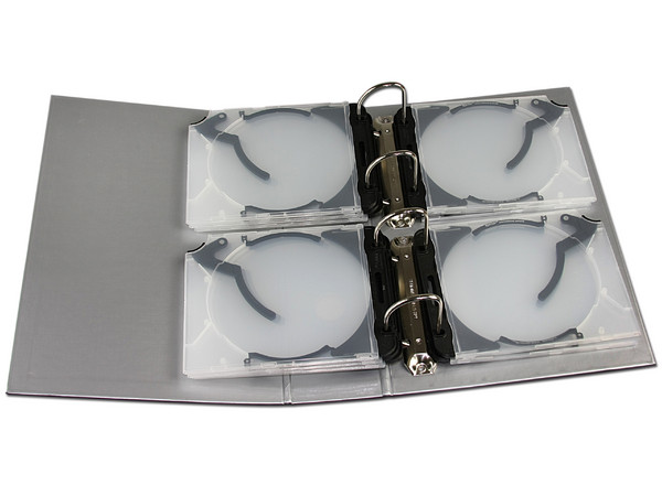 E-Archive de 10 e-slimcases con e-clip Ejector para almacenar CDs/DVDs. Color Negro