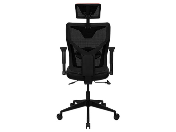 Silla Gamer Aerocool Guardián, Inclinación de 135 grados, descansa brazos ajustables. Color Rojo.