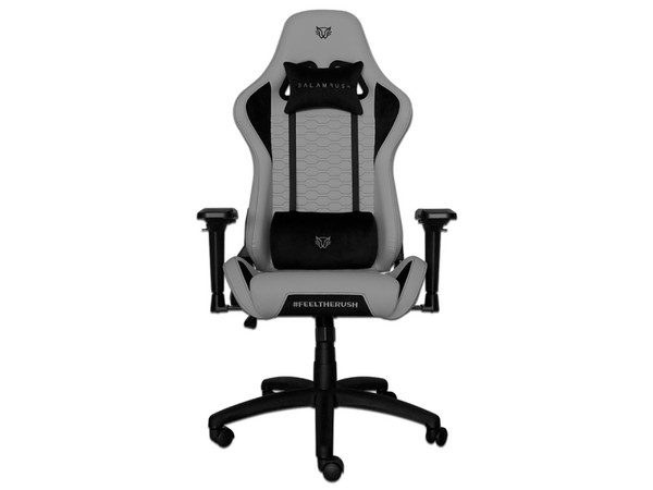 Silla Gamer Balam Rush Thunder 2, inclinación ajustable de hasta 180 Grados, Pistón de gas clase 4, Soporta hasta 150kg, soporte lumbar, Color Gris.