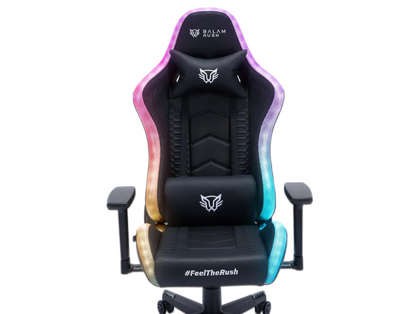 Silla Gamer Balam Rush Lightning Rush V2, Soporta hasta 150Kg, Iluminación RGB, Reposabrazos 4D, Color Negro.