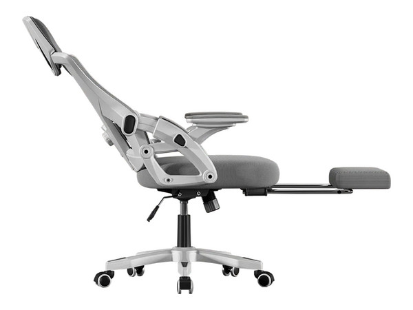 Silla Gamer Balam Rush Power Rush Mesh, Reposabrazos Fijo, Pistón de clase 2, Mecanismo mariposa con Inclinación de hasta 145 Grados, Soporta hasta 100Kg, Color Gris.