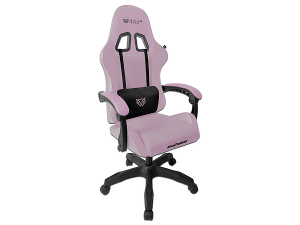 Silla Gamer Balam Rush Power Rush V2, Reposabrazos Fijo. Color Rosa.