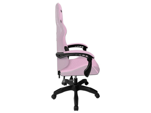 Silla Gamer Balam Rush Power Rush V2, Reposabrazos Fijo. Color Rosa.