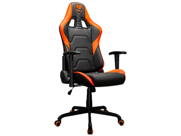 Silla Gamer Cougar Armor Elite, Soporta 120 kg. Color Negro/Naranja.