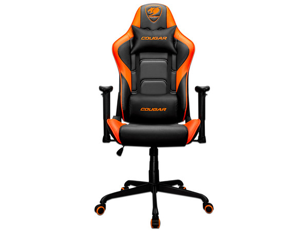 Silla Gamer Cougar Armor Elite, Soporta 120 kg. Color Negro/Naranja.