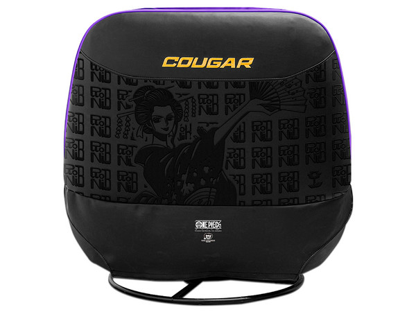 Sillón cougar overlord one piece robin Black, de cuero sintético, soporta hasta 150 kg. Color Morado.