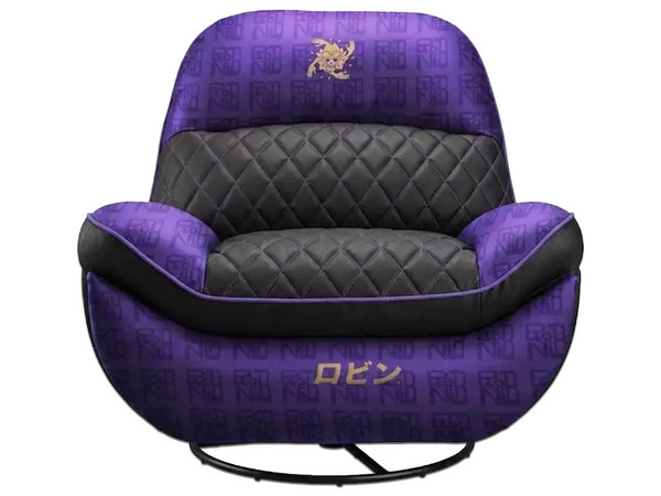 Sillón cougar overlord one piece robin Black, de cuero sintético, soporta hasta 150 kg. Color Morado.