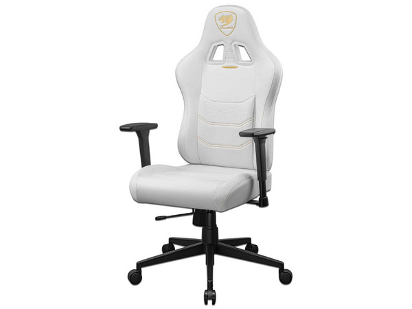 Silla Gamer Cougar PRYME, Cuero Sintético, Soporta Hasta 120Kg, Inclinación de Hasta 115 Grados, Reposabrazos 3D, Color Blanco.