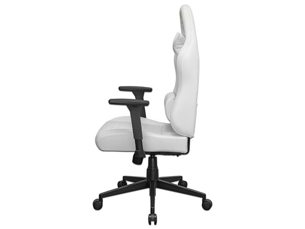 Silla Gamer Cougar PRYME, Cuero Sintético, Soporta Hasta 120Kg, Inclinación de Hasta 115 Grados, Reposabrazos 3D, Color Blanco.