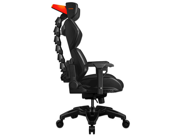 Silla Gamer Cougar Terminator, soporta hasta 135 kg. Color Negro/Naranja.