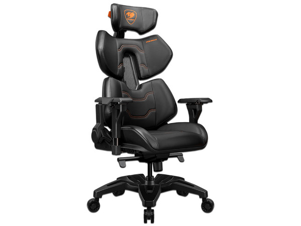 Silla Gamer Cougar Terminator, soporta hasta 135 kg. Color Negro/Naranja.
