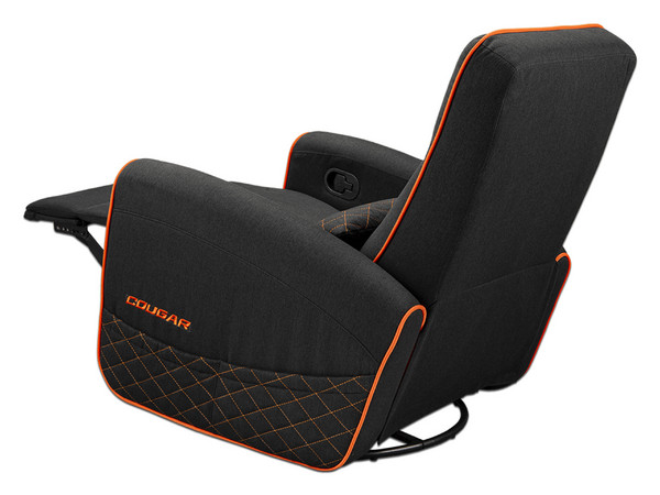 Sofá Cougar Fidom CGR-FDF-ORB, Soporta Hasta 150 Kg, Reclinable de Hasta 160 Grados. Color Negro y Naranja.