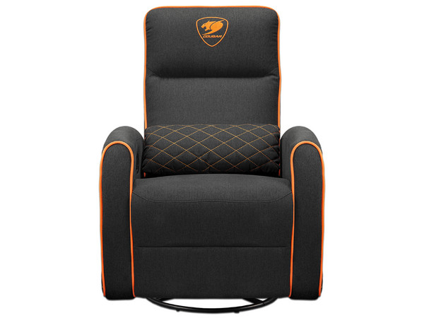 Sofá Cougar Fidom CGR-FDF-ORB, Soporta Hasta 150 Kg, Reclinable de Hasta 160 Grados. Color Negro y Naranja.