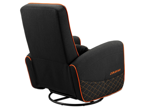 Sofá Cougar Fidom CGR-FDF-ORB, Soporta Hasta 150 Kg, Reclinable de Hasta 160 Grados. Color Negro y Naranja.