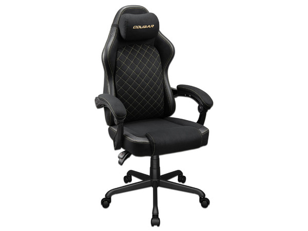 Silla Gamer Cougar Fusion EX CGR-FXF-GLB, Soporta Hasta 120 Kg, Inclinación de Hasta 130 Grados, Pistón Clase 4. Color Negro.