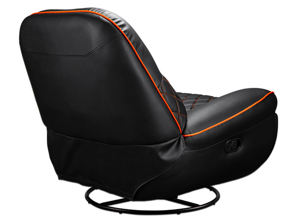 Sofá Cougar Overlord CGR-OVL-ORB, Soporta Hasta 150 Kg, Reclinable de Hasta 160 Grados. Color Negro y Naranja.