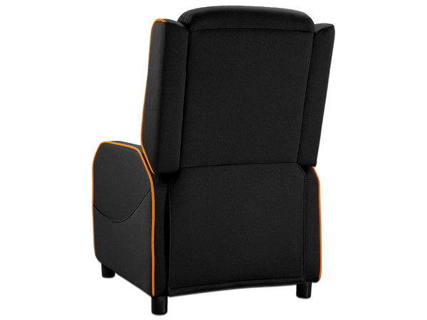 Sofá Cougar Ranger One CGR-SA1, Soporta Hasta 160 Kg, Reclinable de Hasta 160 Grados. Color Negro y Naranja.