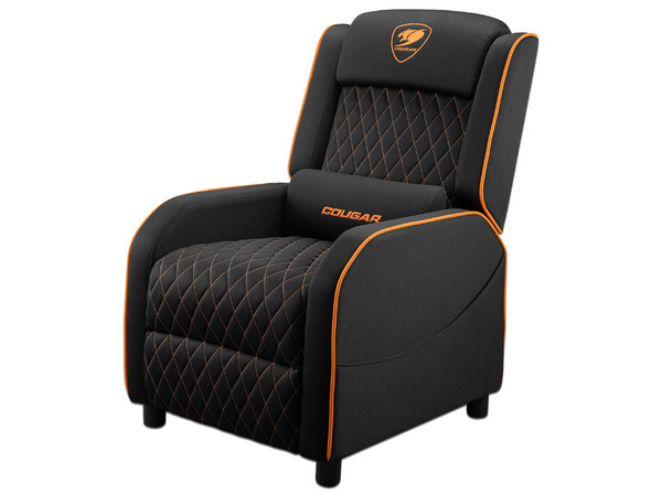 Sofá Cougar Ranger One CGR-SA1, Soporta Hasta 160 Kg, Reclinable de Hasta 160 Grados. Color Negro y Naranja.