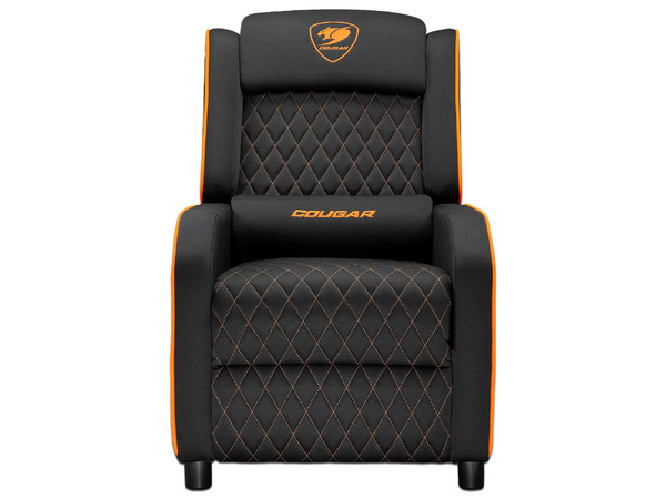 Sofá Cougar Ranger One CGR-SA1, Soporta Hasta 160 Kg, Reclinable de Hasta 160 Grados. Color Negro y Naranja.