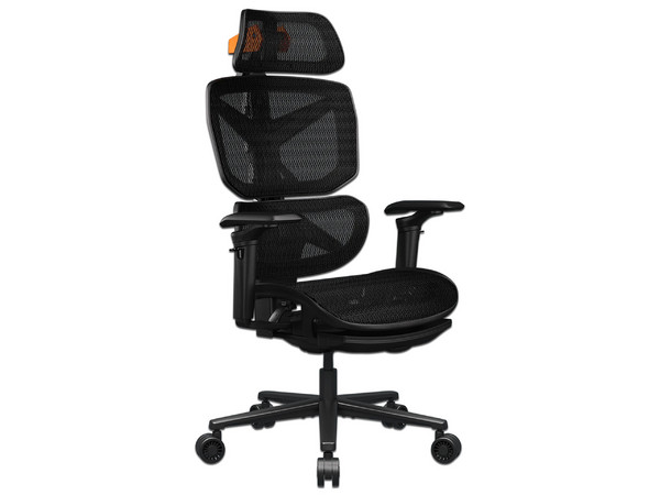 Silla Gamer Cougar Terminator Air CGR-TAR-ORB, Soporta Hasta 120 Kg, Inclinación de Hasta 135 Grados, Pistón Clase 4. Color Negro.