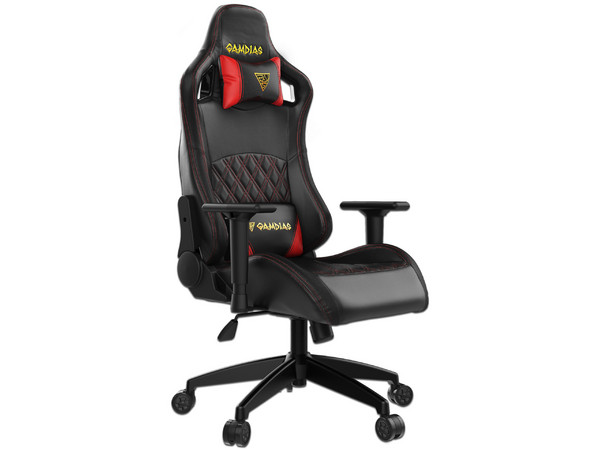 Silla Gamer GAMDIAS APHRODITE EF1, Asiento Reclinable, Descansa Brazos Ajustable, Soporta hasta 130 Kg, Color Negro.