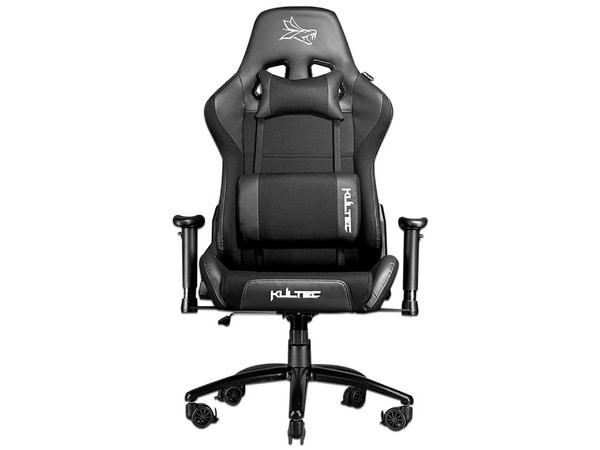 Silla Gamer Kultec X Series, respaldo reclinable, reposabrazos, soporta hasta 120 Kg. Color Negro.