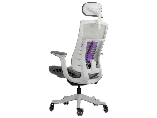 Silla Gamer Munfrost Nash, reposabrazos 3D, reclinable, soporta hasta 180 Kg. Color gris.