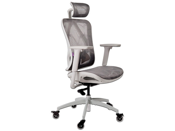 Silla Gamer Munfrost Nexus, Soporte lumbar, Soporta Hasta 180Kg, Reclinable, Reposabrazos 3D. Color Blanco.
