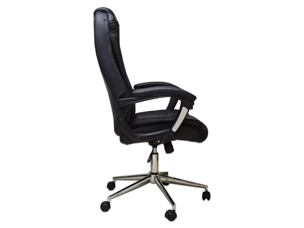 Silla Ejecutiva Naceb NA-0930N, Vinipiel, Semi Reclinable, Descansa brazos acojinados, Hasta 120 kg. Color Negro.