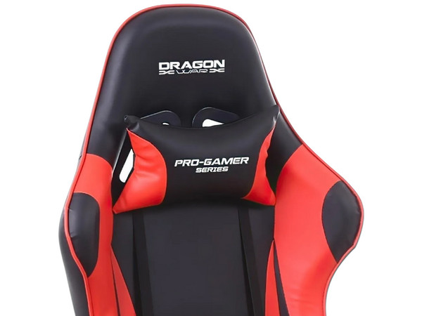 Silla Gamer Ergonómica Nextep Dragón XT Falkor, Soporta Hasta 150Kg, Color Negro/Rojo.