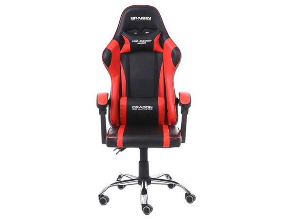 Silla Gamer Ergonómica Nextep Dragón XT Falkor, Soporta 150 kg. Color Rojo/Negro.