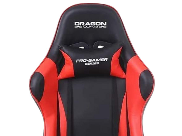 Silla Gamer Ergonómica Nextep Dragón XT Falkor, Soporta 150 kg. Color Rojo/Negro.