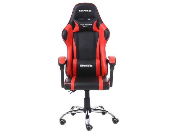 Silla Gaming Nextep Dragón XT Falkor, respaldo reclinable, soporta hasta 150 kg. Color Negro/Rojo. Incluye Mini Bocina Nextep NE-400.
