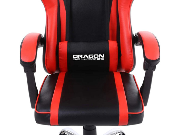 Silla Gaming Nextep Dragón XT Falkor, respaldo reclinable, soporta hasta 150 kg. Color Negro/Rojo. Incluye Mini Bocina Nextep NE-400.