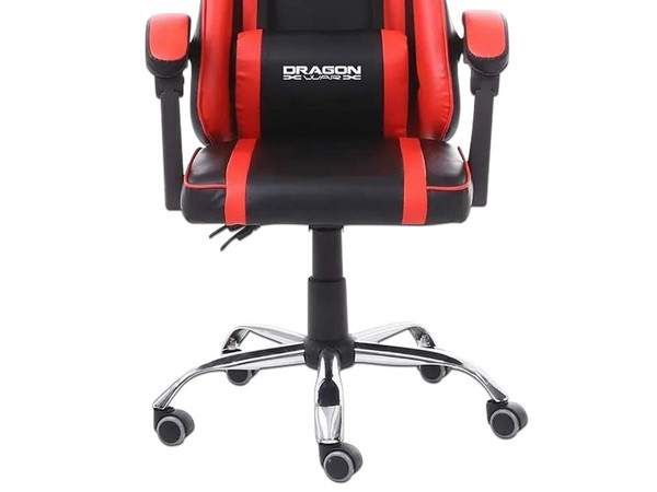 Silla Gaming Nextep Dragón XT Falkor, respaldo reclinable, soporta hasta 150 kg. Color Negro/Rojo. Incluye Mini Bocina Nextep NE-400.