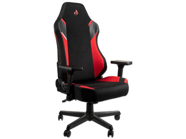Silla Gamer Nitro Concepts X1000, inclinación ajustable, Soporte Lumbar. Color Negro/Rojo.