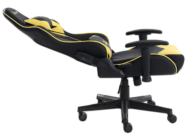 Silla Gamer Ocelot OGS-02, Descansa Brazos Ajustables, Inclinación de 155, Soporta Hasta 150kg, Color Negro/Amarillo.