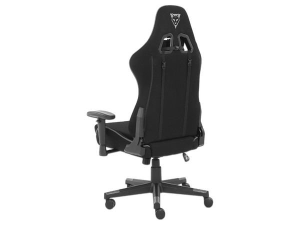 Silla Gamer Ocelot, Respaldo reclinable, Descansa Brazos ajustable, Soporta hasta 150kg. Color Negro/Gris.